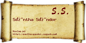 Sántha Sándor névjegykártya