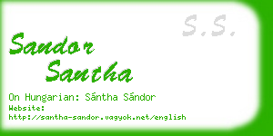 sandor santha business card